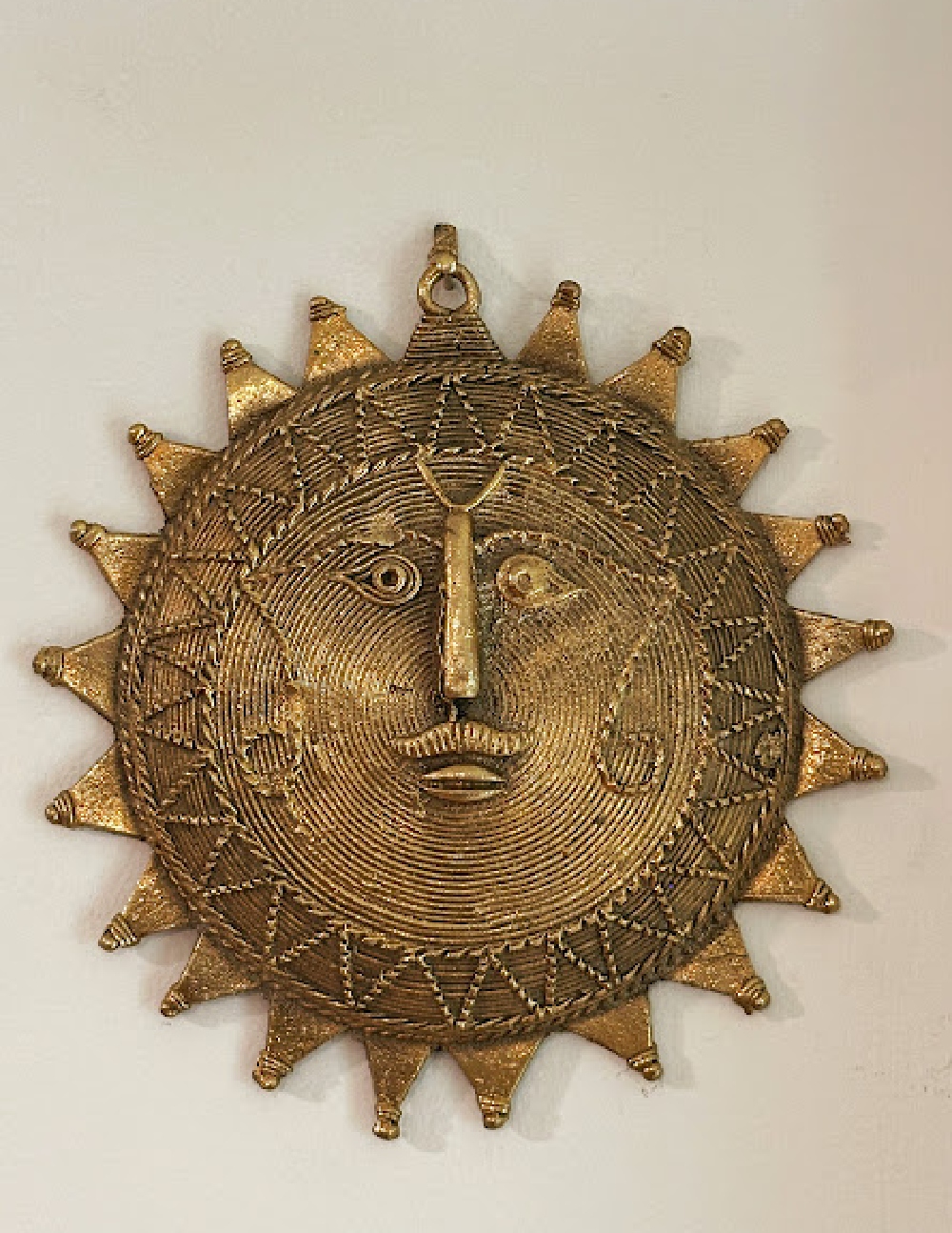 Brass Dhokra Sun Wall Hanging